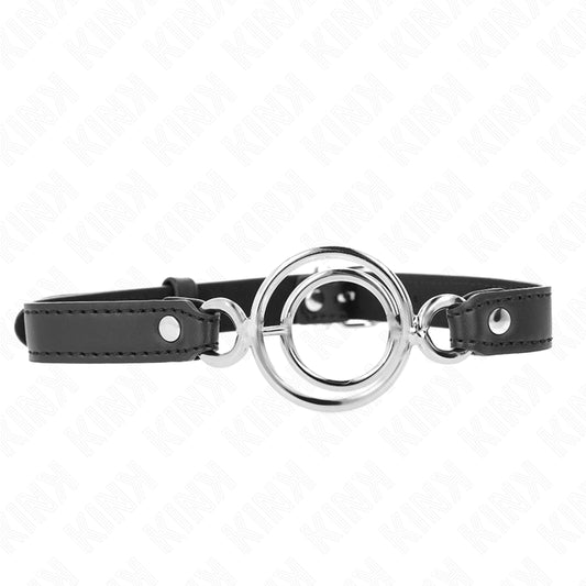 KINK GAG WITH MULTIPLE O RINGS 5 CM BLACK 63 X 25 CM