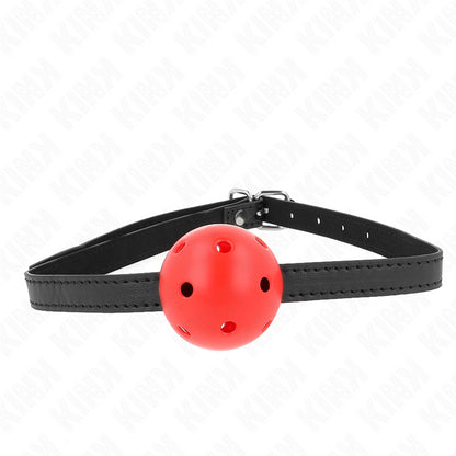 KINK SIMPLICITY RED BREATHABLE 45 CM BALL GAG 62 x 15 CM