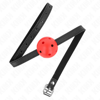 KINK SIMPLICITY RED BREATHABLE 45 CM BALL GAG 62 x 15 CM