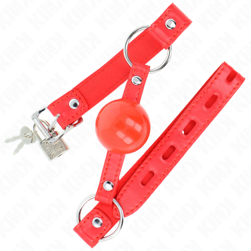 KINK TPE BALL 4 CM GAG WITH ROJO LOCK 60 x 2 CM