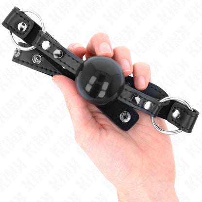 KINK BALL 4 CM GAG WITH TIP RIVET AND SNAP LOCK 65 x 2 CM