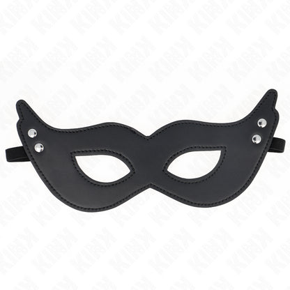 KINK LEATHERETTE MASK WITH RIVETS MODEL 1 26 x 8 CM