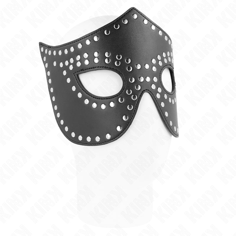 KINK LEATHERETTE MASK WITH RIVETS MODEL 2 30 x 12 CM