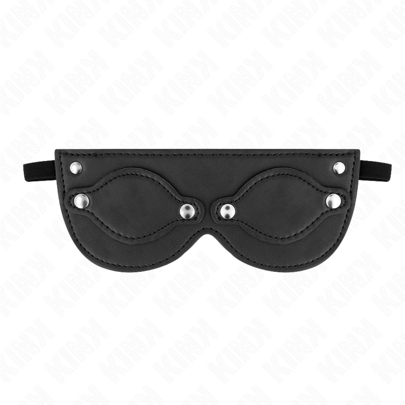 KINK LEATHERETTE MASK WITH DETACHABLE EYE COVERS 22 x 9 CM