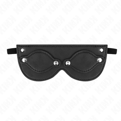 KINK LEATHERETTE MASK WITH DETACHABLE EYE COVERS 22 x 9 CM