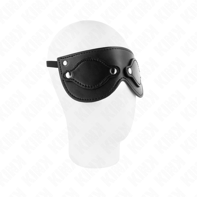 KINK LEATHERETTE MASK WITH DETACHABLE EYE COVERS 22 x 9 CM