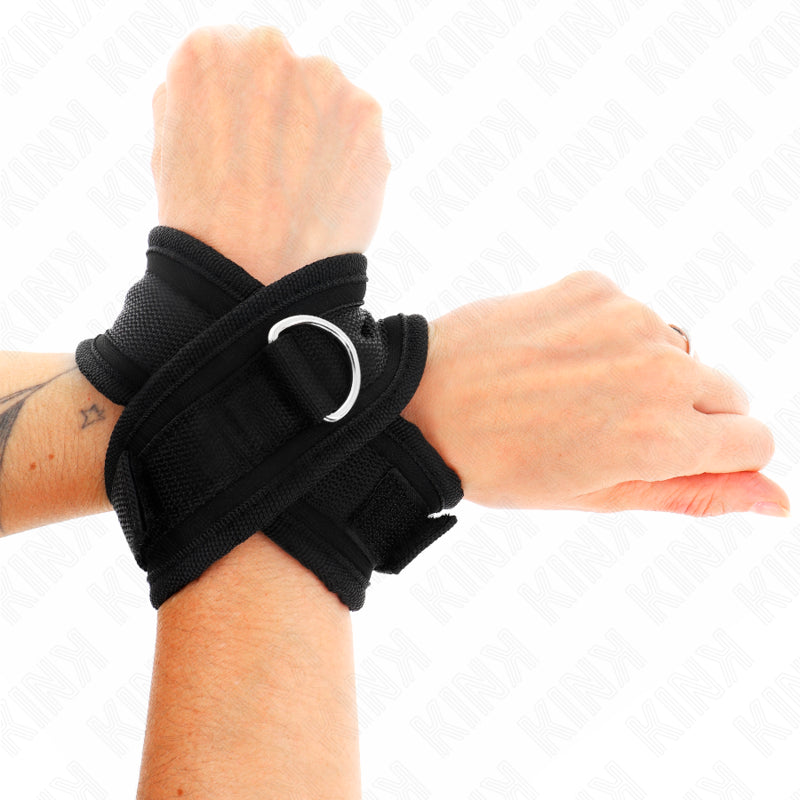 KINK CROSS CUFFS BLACK 34 X 55 CM