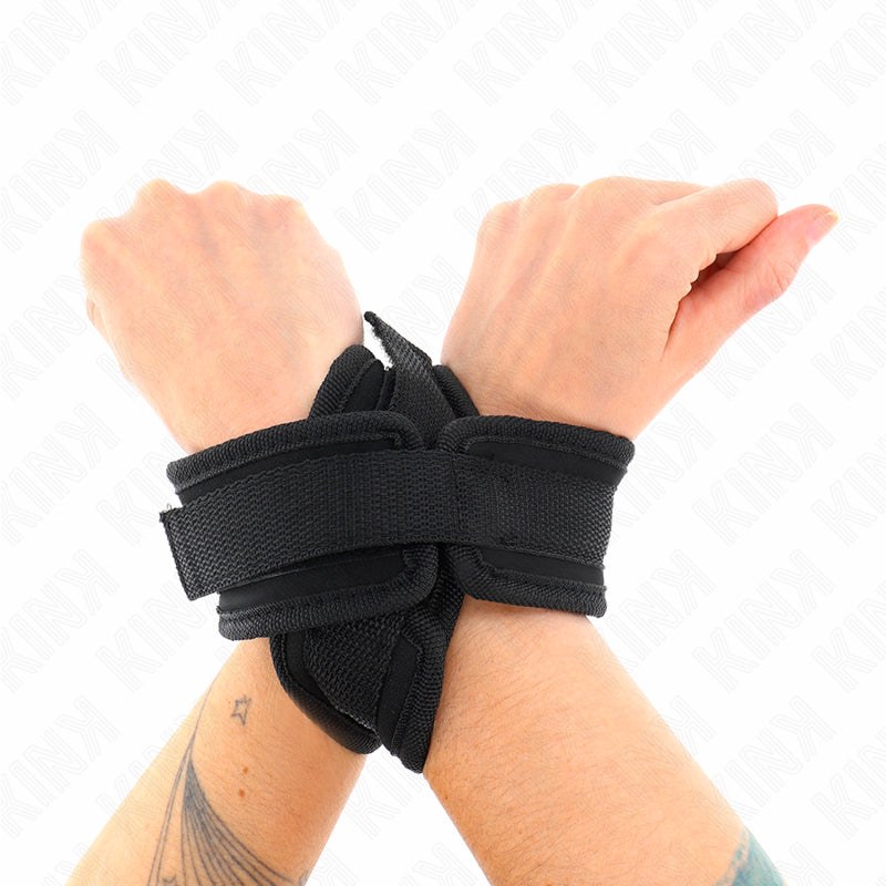 KINK CROSS CUFFS BLACK 34 X 55 CM