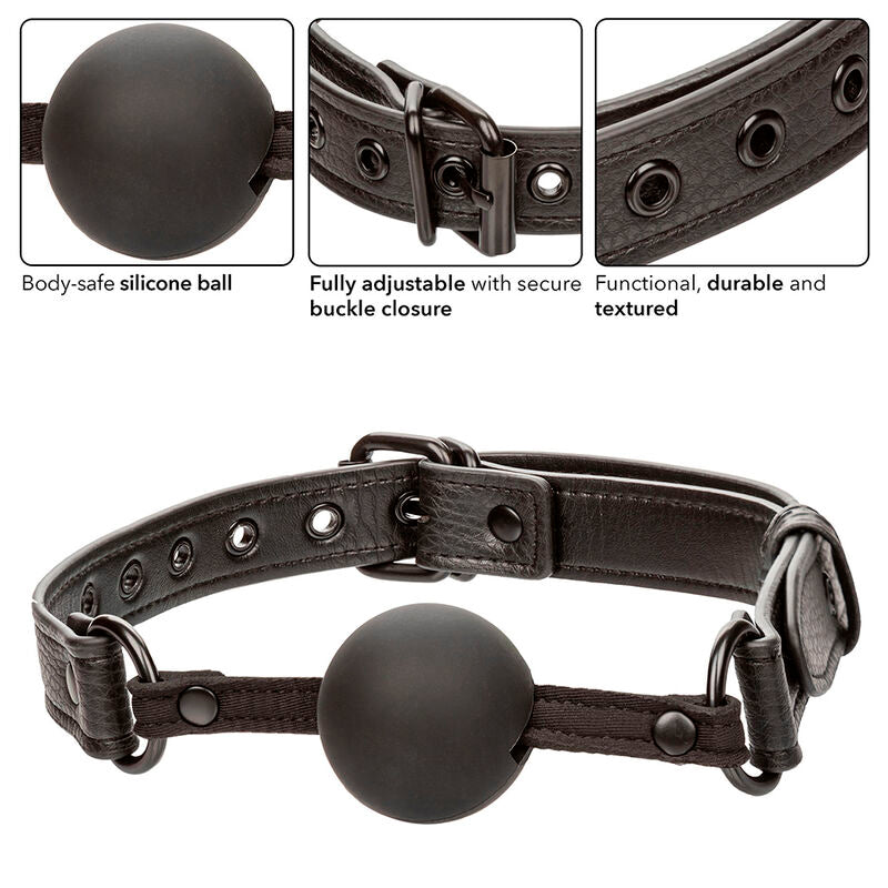 CALEXOTICS NOCTURNAL BALL GAG SILICONE BLACK