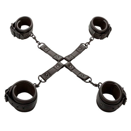 CALEXOTICS NOCTURNAL HOG TIE CONNECTOR CUERO AJUSTABLE BLACK