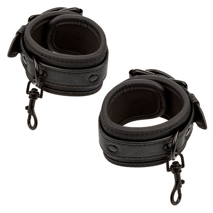 CALEXOTICS NOCTURNAL BED RESTRAINTS LEATHER ADJUSTABLE BLACK