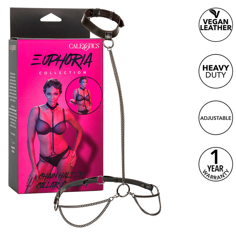 CALEXOTICS EUPHORIA CHAIN HALTER COLLAR LEASH