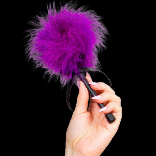 SECRETPLAY PINK PURPLE MARABOU DUSTER