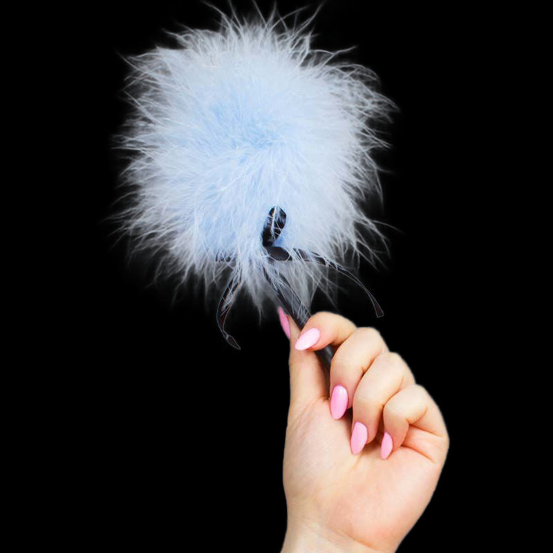 SECRETPLAY LIGHT BLUE MARABOU DUSTER