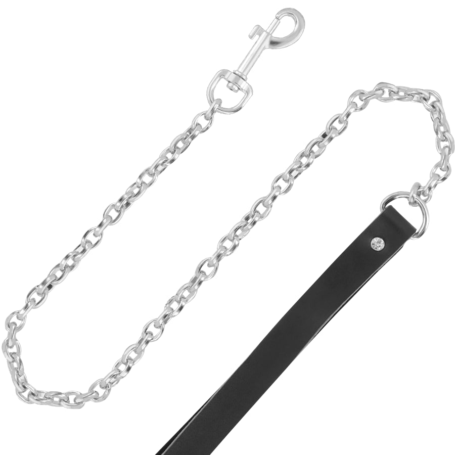 DARKNESS HIGH QUALITY LEATHER NECKLACE WITH LEASH