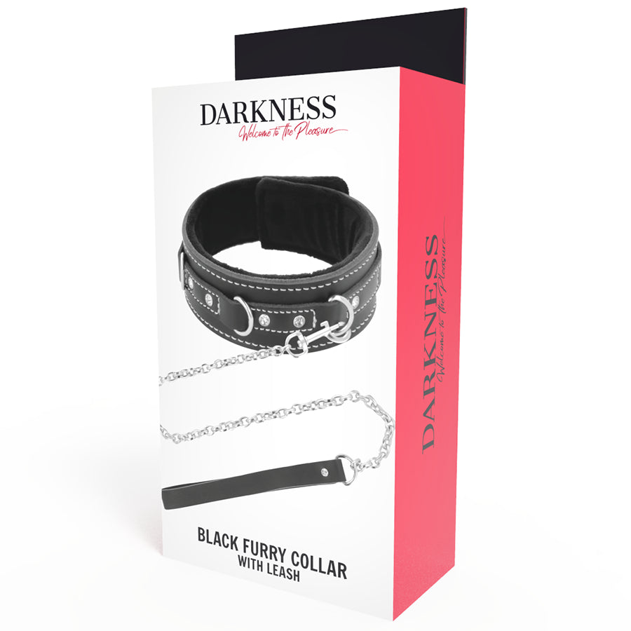 DARKNESS HIGH QUALITY LEATHER NECKLACE WITH LEASH