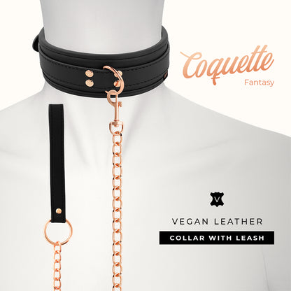 COQUETTE CHIC DESIRE FANTASY VEGAN LEATHER COLLAR WITH NEOPRENE LINING