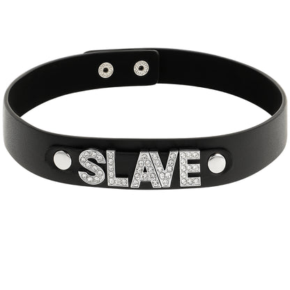 COQUETTE CHIC DESIRE SLAVE VEGAN LEATHER CHOKER