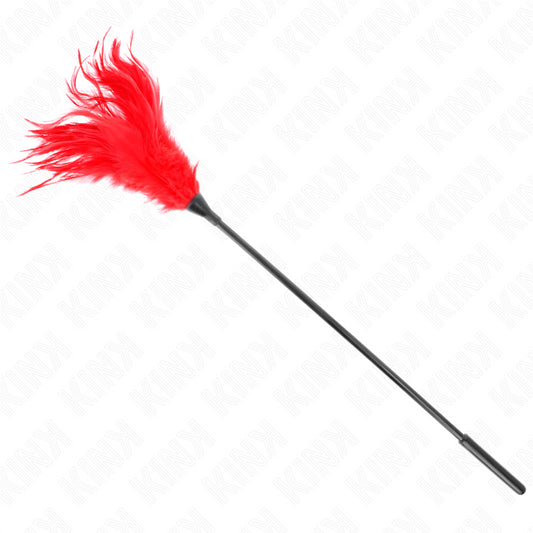 KINK MULTIPLE RED TICKLE FEATHERS 45 CM