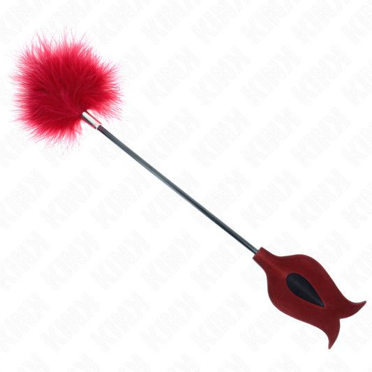 KINK TICKLE FEATHERS WITH ROSE SHAPED PADDLE 8 CM