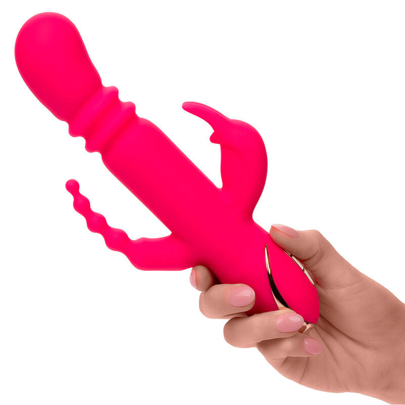 CALEXOTICS JACK FANTASY TRIPLE HEATED VIBRATOR RABBIT PINK