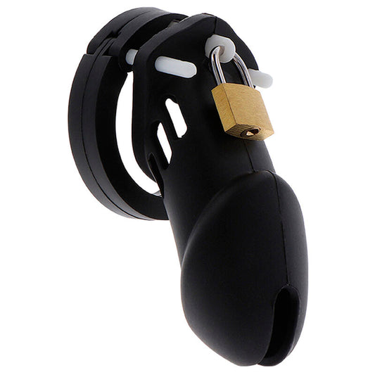 HIDDEN DESIRE EXTREME CHASTITY COCK CAGE SILICONE SIZE L BLACK