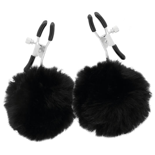 DARKNESS NIPPLE CLAMPS WITH POM POMS 1