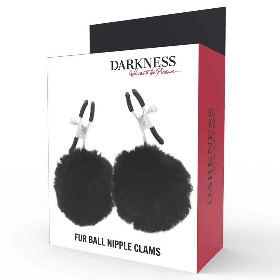 DARKNESS NIPPLE CLAMPS WITH POM POMS 1