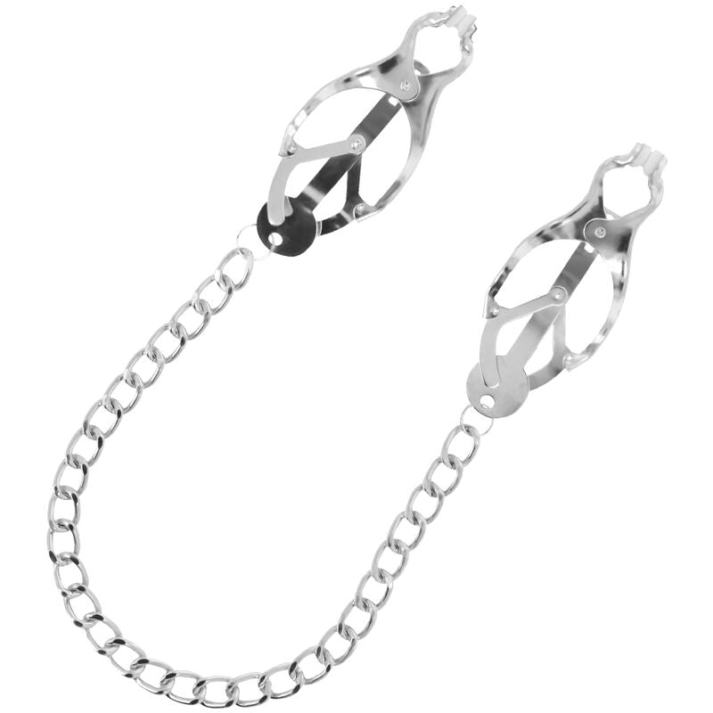 DARKNESS METAL NIPPLE CLAMP WITH CHAIN