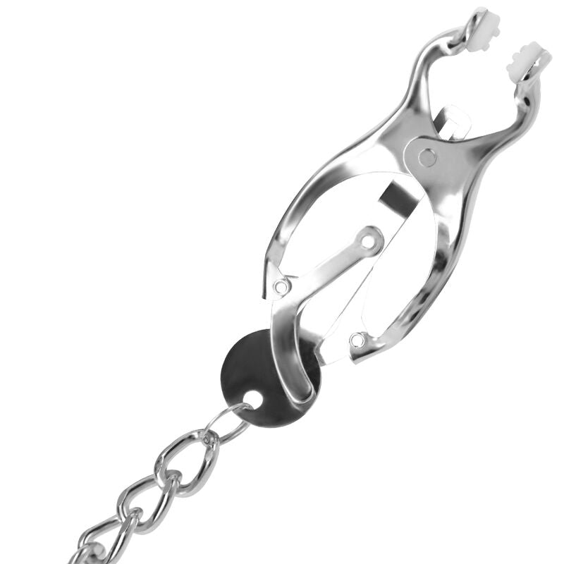 DARKNESS METAL NIPPLE CLAMP WITH CHAIN