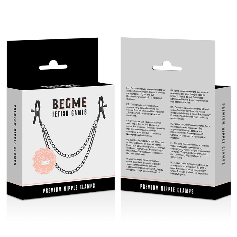 BEGME RED EDITION NIPPLE CLIPS WITH CHAIN