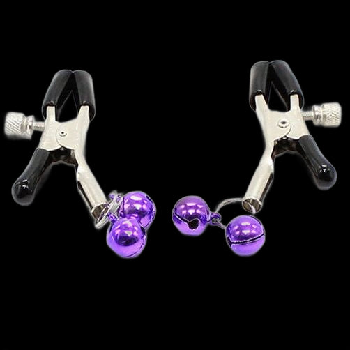 OHMAMA FETISH NIPPLE Clamps WITH LILAC BELL