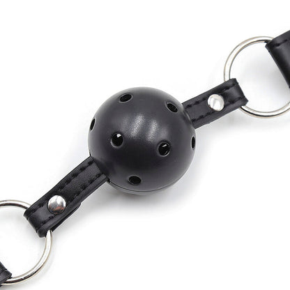 OHMAMA FETISH BALL GAG WITH VENTS AND NIPPLE CLAMPS