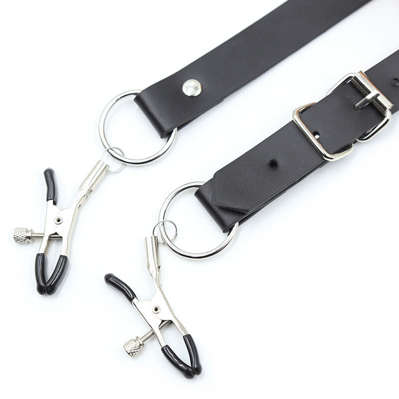 OHMAMA FETISH CLITORIS CLAMPS WITH LEG STRAPS