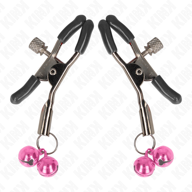 KINK DOUBLE BELL NIPPLE CLAMP PINK 6 CM