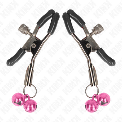 KINK DOUBLE BELL NIPPLE CLAMP PINK 6 CM