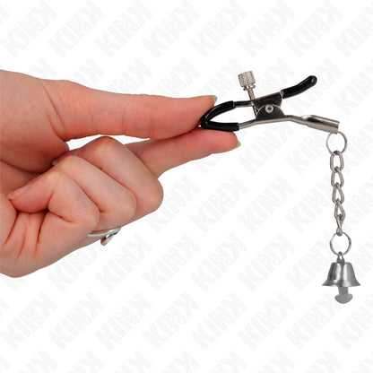 KINK SILVER BELL PENDANT NIPPLE CLAMPS 6 CM