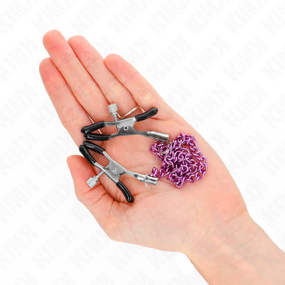 KINK CHAIN NIPPLE CLAMPS PURPLE 30 CM