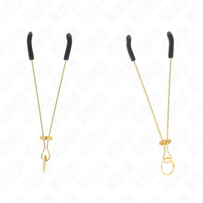 KINK THIN NIPPLE CLAMPS GOLD 7 CM