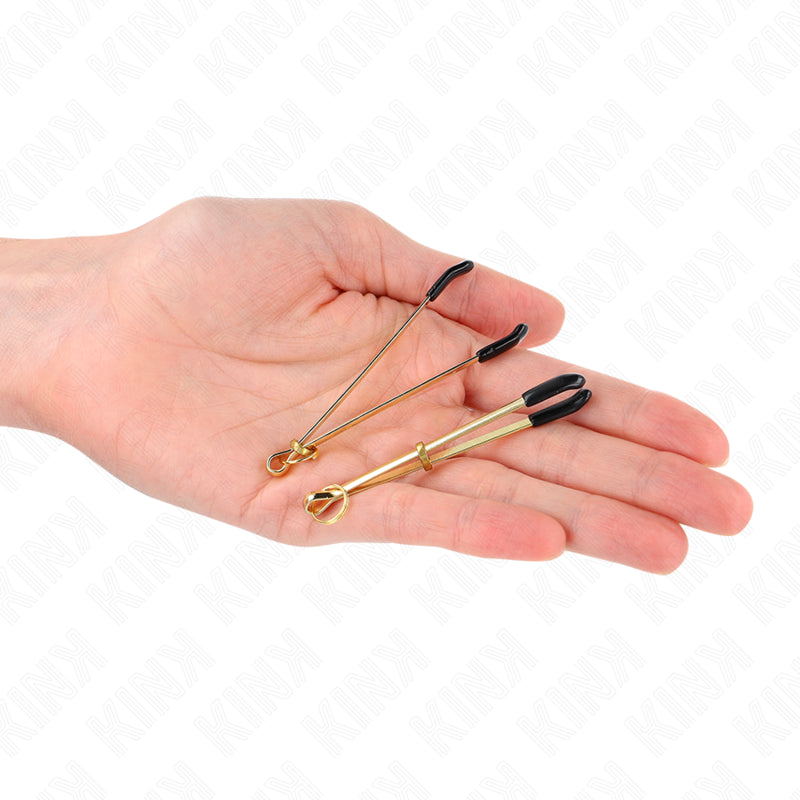 KINK THIN NIPPLE CLAMPS GOLD 7 CM