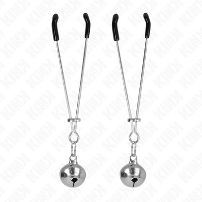 KINK THIN BELL NIPPLE CLAMPS SILVER 7 CM