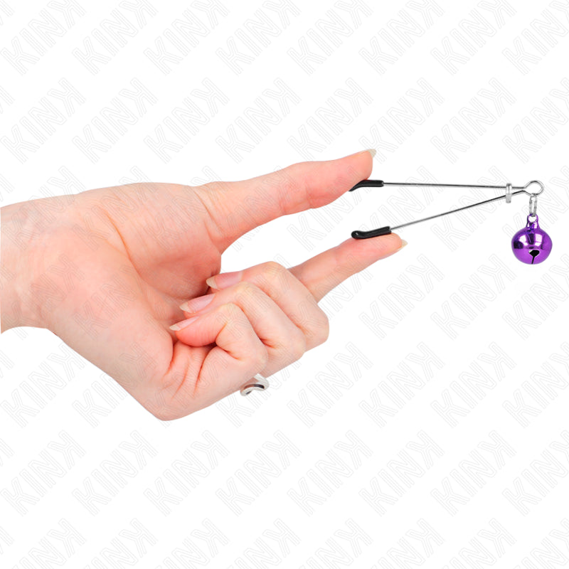 KINK THIN BELL NIPPLE CLAMPS PURPLE 7 CM