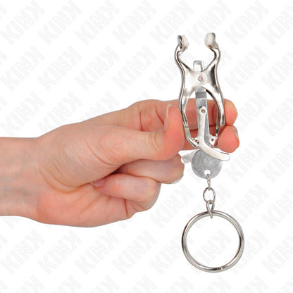 KINK O RING JAPANESE CLOVER NIPPLE CLAMPS SILVER