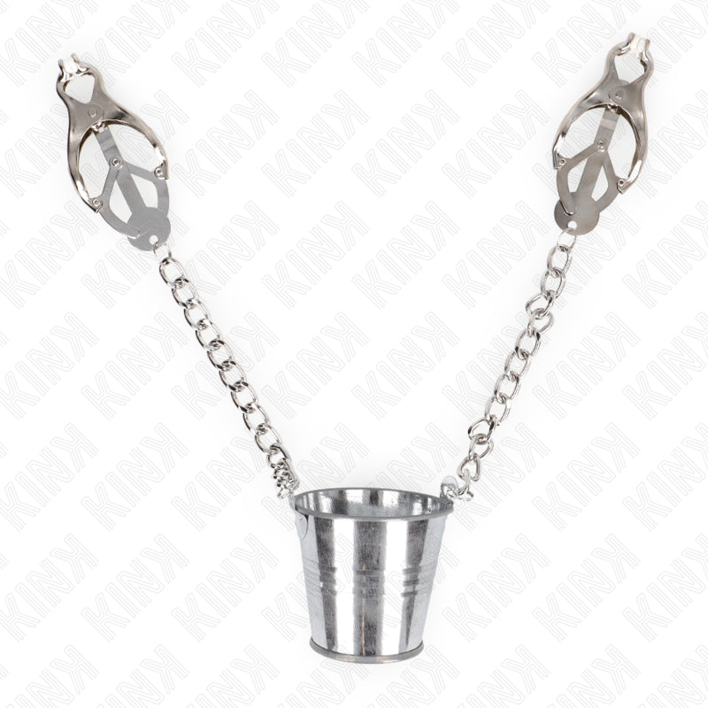 KINK NIPPLE CLAMPS WITH A BUCKET SILVER