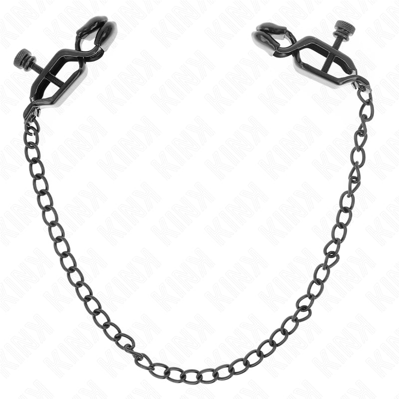 KINK FLAT CHAIN NIPPLE CLAMPS BLACK 30 CM