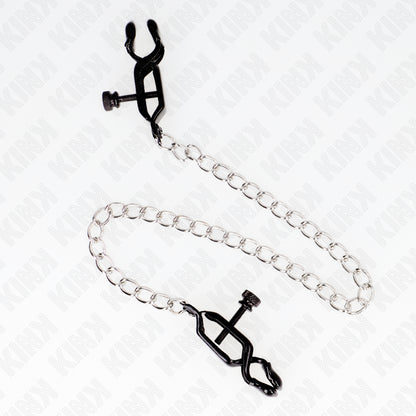 KINK FLAT CHAIN NIPPLE CLAMPS SILVER 30 CM