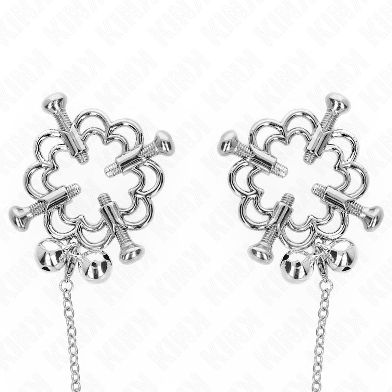 KINK METAL FLOWER NIPPLE CLAMPS WITH CHAIN