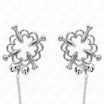 KINK METAL FLOWER NIPPLE CLAMPS WITH CHAIN