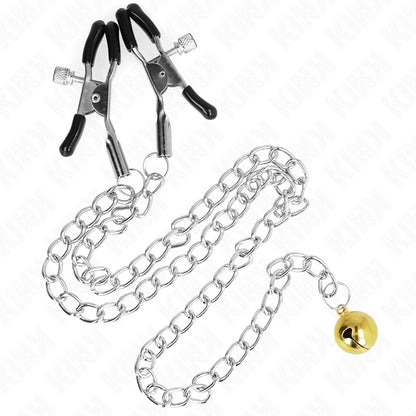 KINK CHAIN NIPPLE CLAMPS WITH BELL 30 CM