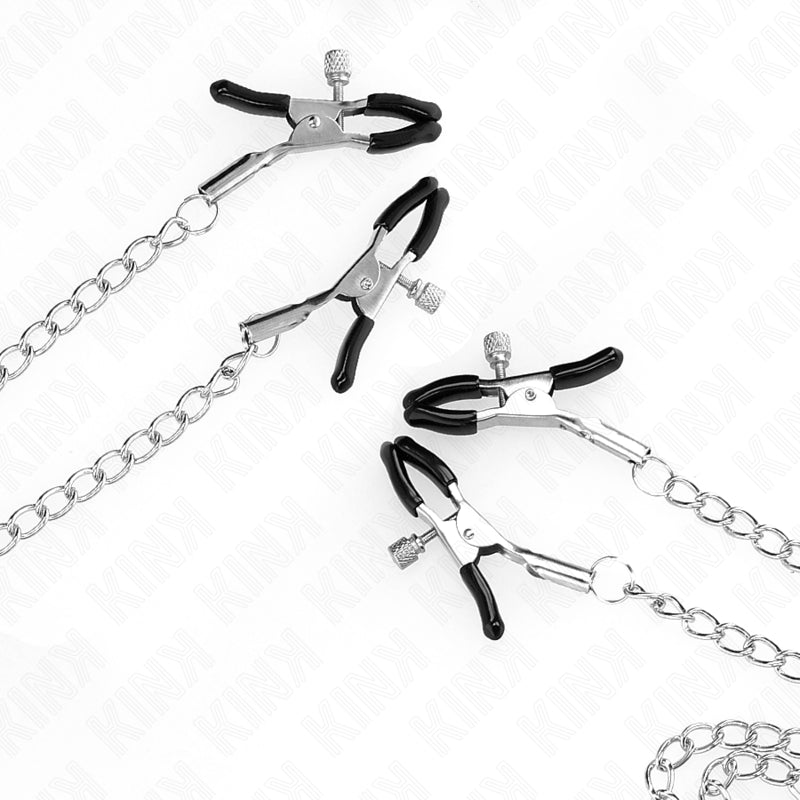 KINK 4 NIPPLE AND CLIT CLAMPS ADJUSTABLE SILVER